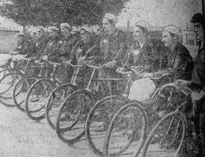 Фото николаевских велосипедистов, 1951 год
