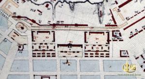 Схема Адмиралтейской площади на карте города 1833 года