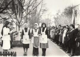 Учащиеся ПТУ № 12 на Темводе. 1980-е годы.