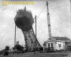 Подъем башни после освобождения города Николаева