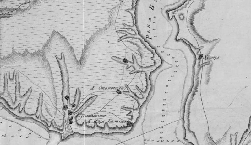 Сто могил на карте 1806 года