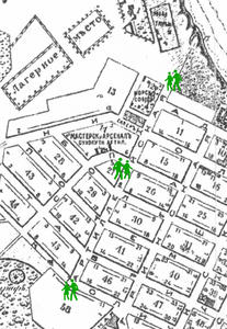 Улица Артиллерийская на карте 1908 года