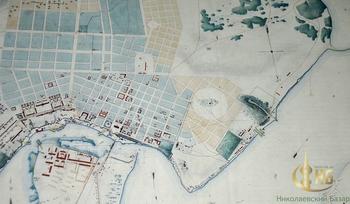 Карта Николаева 1833 год.