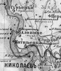 Карта с Константиновкой. 1881 год.