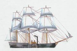 Парусно-паровое судно &quot;Саванна&quot;, 1819 г.